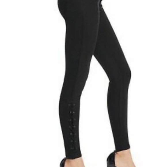 BLANK NYC Women Size 28 Intro Black Stretch Lace Up Ankle Skinny Jeans - Picture 1 of 8